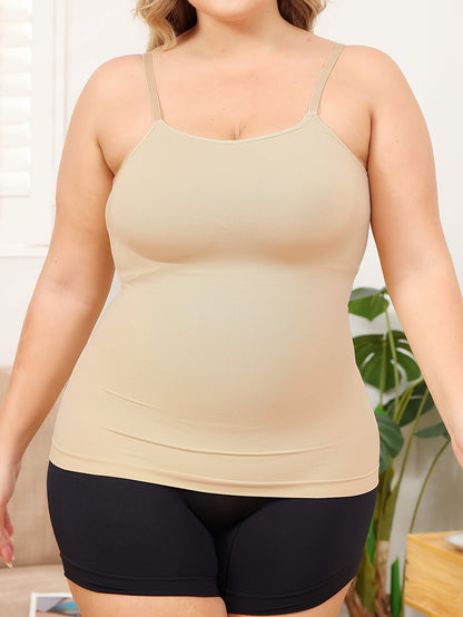 Plus Size Women's Shaping Tank Top - Sculpting, Slimming, and Posture Perfecting Camisole with Tummy Control, Back Support, and Breathable Fabric for Comfortable Everyday Wear