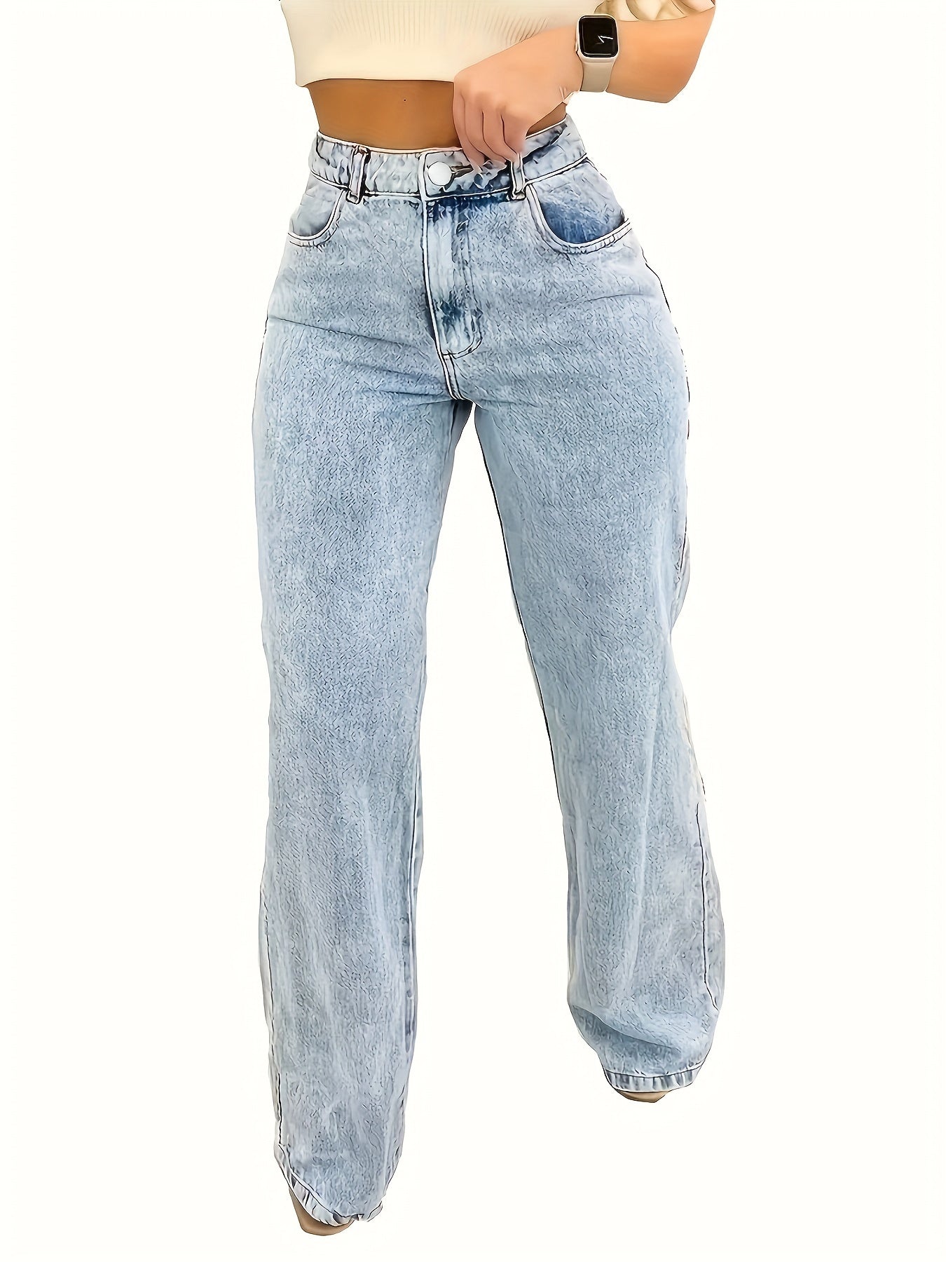 Ultra-Comfortable High-Waisted Stretchy Jeans for Women - LuxyXO