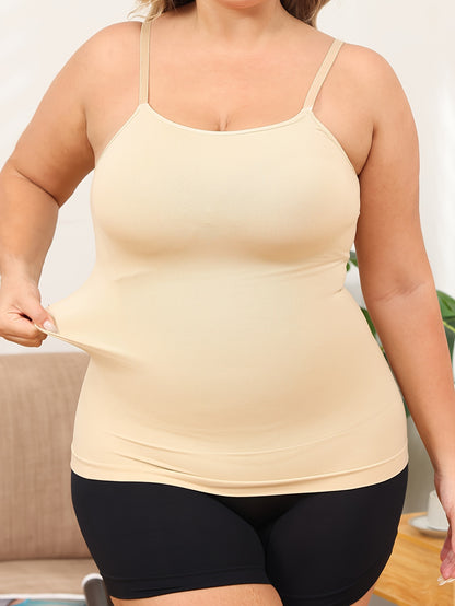 Plus Size Women's Shaping Tank Top - Sculpting, Slimming, and Posture Perfecting Camisole with Tummy Control, Back Support, and Breathable Fabric for Comfortable Everyday Wear