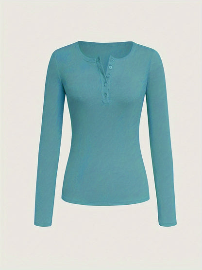 Stylish Solid Color Long Sleeve Top