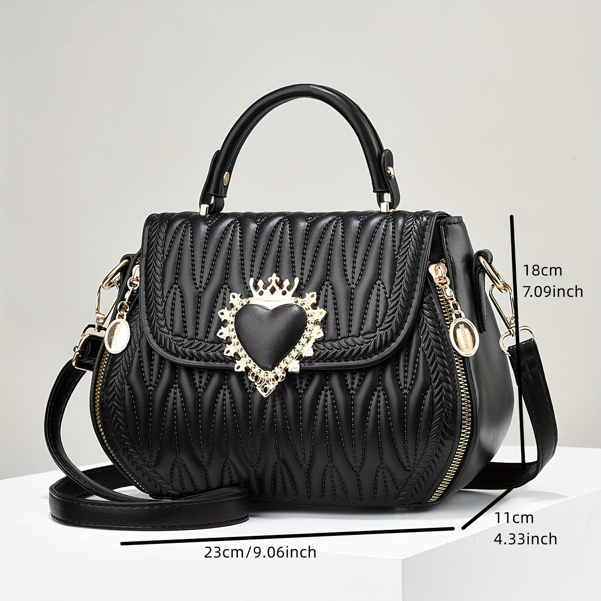 Casual Elegance, Chic Faux Leather Crossbody Bag for Women