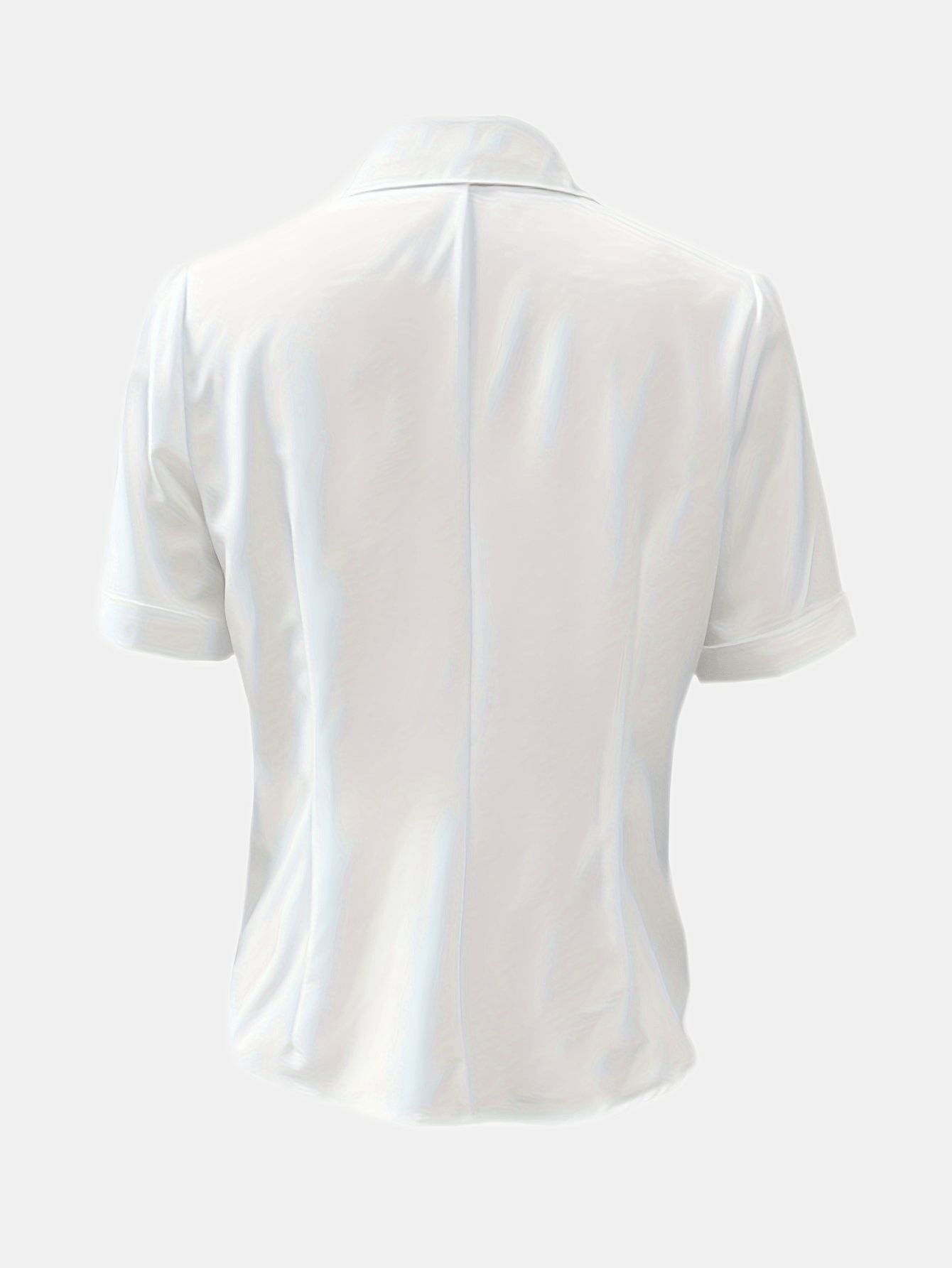 Blusa elegante de cuello cruzado, transpirable y elegante, manga corta para primavera y verano: prenda esencial de moda de moda para mujer