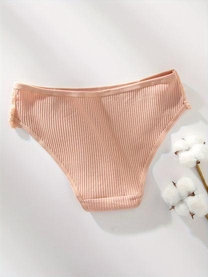 Comfy Floral Lace Briefs - Sexy Cotton Lingerie Set 5-Pack - LuxyXO