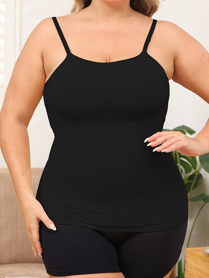 Plus Size Women's Shaping Tank Top - Sculpting, Slimming, and Posture Perfecting Camisole with Tummy Control, Back Support, and Breathable Fabric for Comfortable Everyday Wear