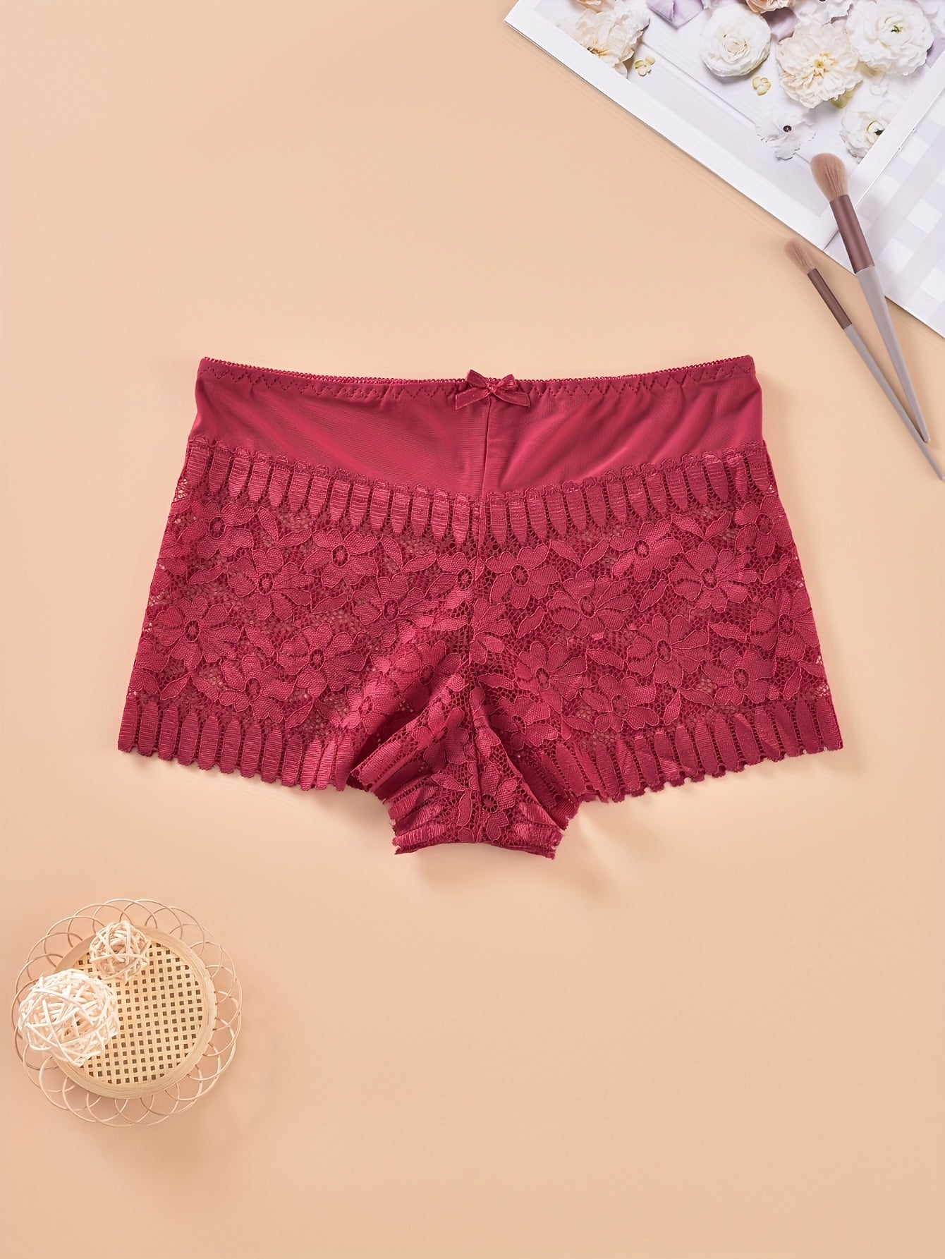 Floral Lace Boyshort Panties - Sexy & Comfy Design - LuxyXO