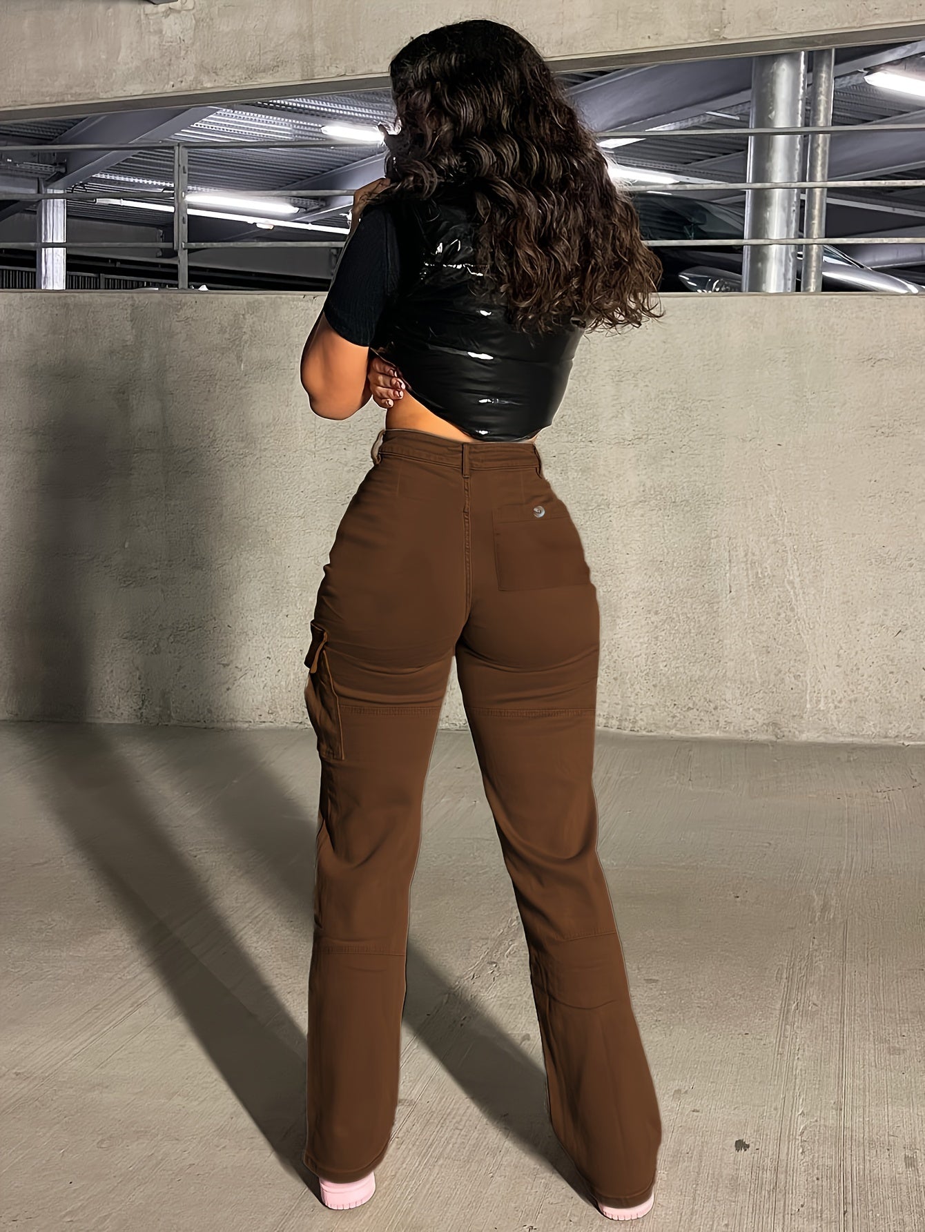 Pantalones vaqueros con bolsillos estilo retro para mujer