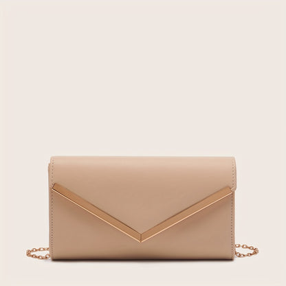 Trendy Envelop Square Crossbody Bag, Faux Leather Shoulder Bag