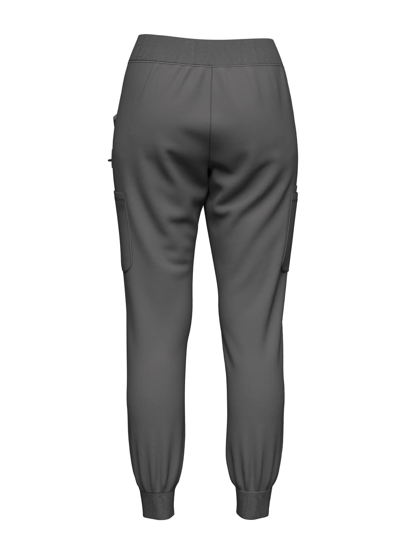 Stretchy Ribbed Comfort Joggers - Soft, Breathable, and Functional Healthcare Uniform Pants with Pockets for Women - Ideal for Medical Professionals and Everyday Wear