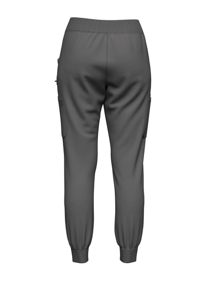 Stretchy Ribbed Comfort Joggers - Soft, Breathable, and Functional Healthcare Uniform Pants with Pockets for Women - Ideal for Medical Professionals and Everyday Wear