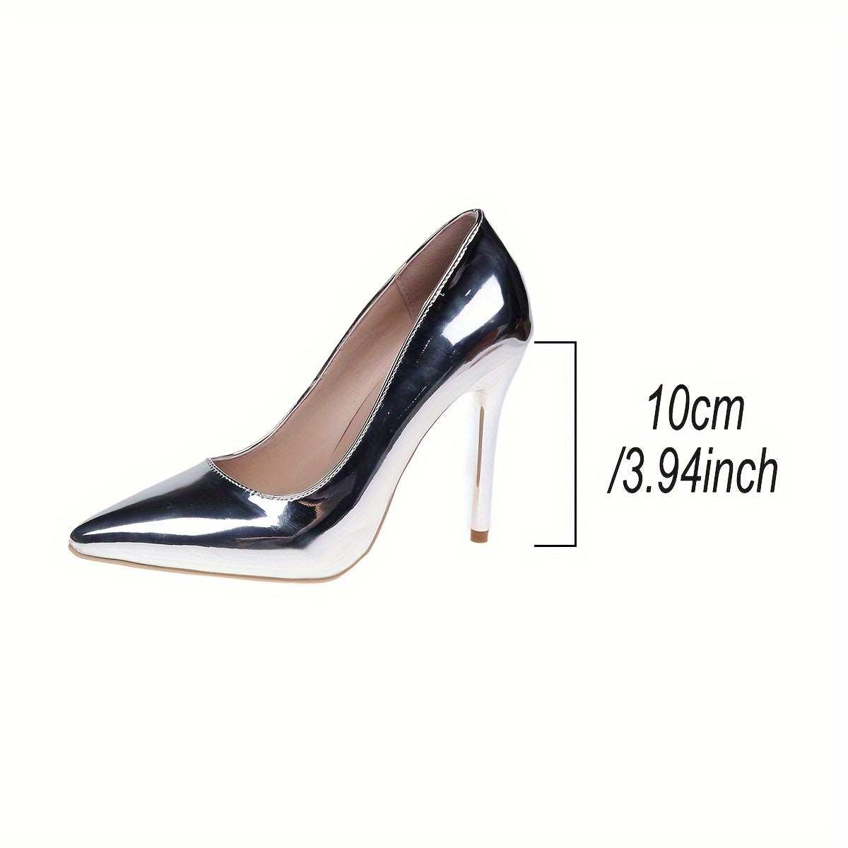 Elegant Stiletto Pumps - Shallow Mouth, Slip-On, Pointed Toe, Fashion Party Shoes for Women - Chic, Comfortable, Versatile Heels for Any Occasion