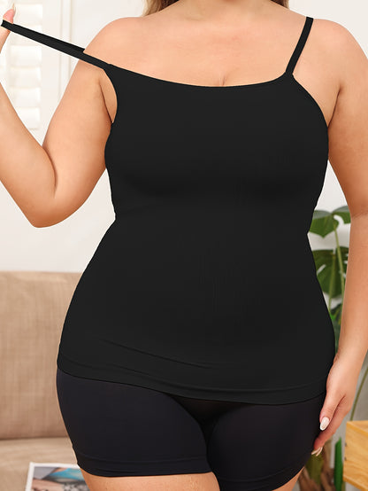 Plus Size Women's Shaping Tank Top - Sculpting, Slimming, and Posture Perfecting Camisole with Tummy Control, Back Support, and Breathable Fabric for Comfortable Everyday Wear