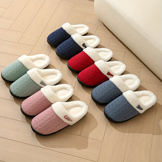 Cozy Fleece Slippers - Soft Plush Lining, Non-Slip Sole, Easy Slip-On