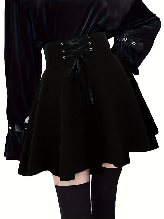 Gothic High Waist Mini Skirt