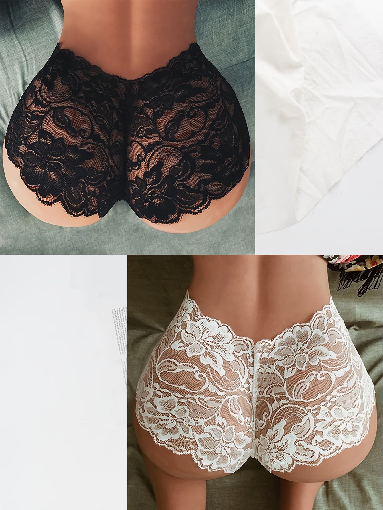 Sexy Lace Design Underwear - Black & White 5-Pack - LuxyXO