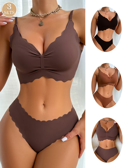 Sultry Seamless Ruched Lingerie Set - Sexy & Comfortable - LuxyXO