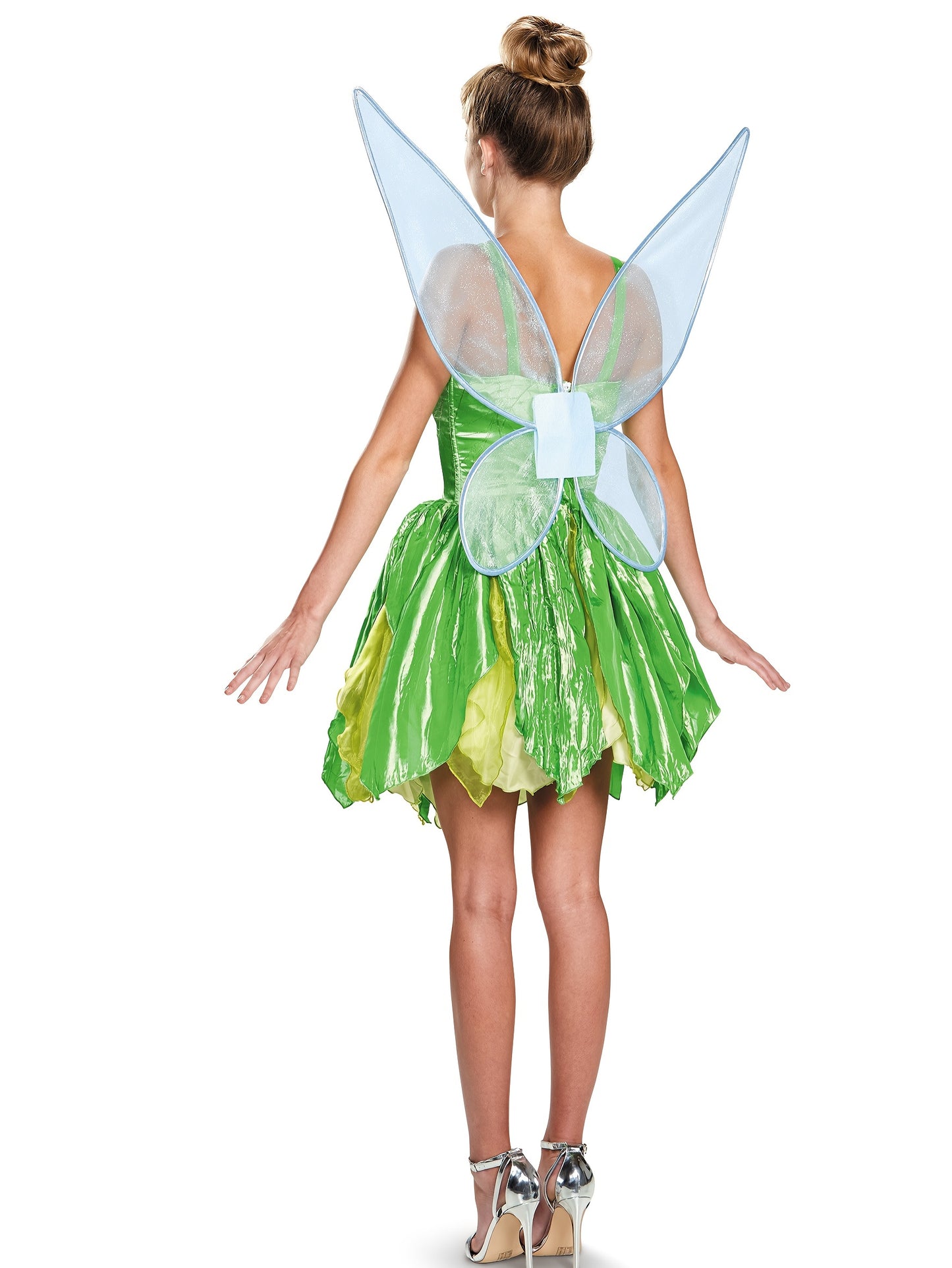 Conjunto de disfraz de hada elfa femenina para Halloween, minivestido sin mangas con alas de mariposa, disfraz de hada para cosplay