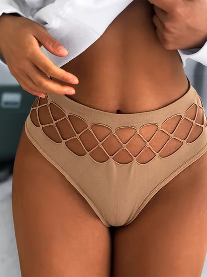 Seductive Hollow Out Thong Underwear - Seamless Comfort - LuxyXO