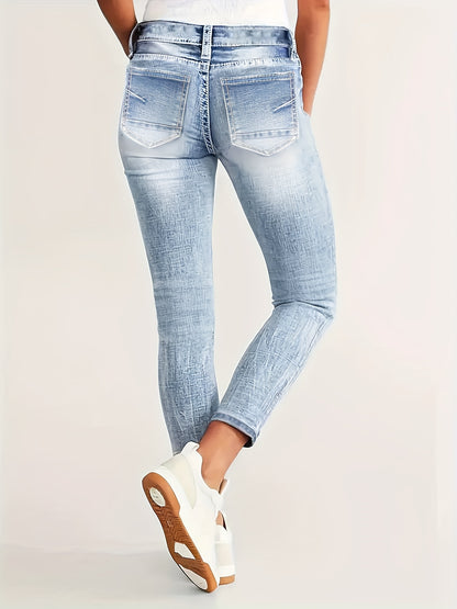 Plus Size Women's High Waist Stretchy Skinny Jeans