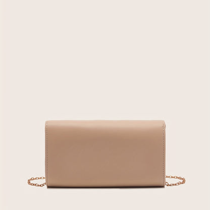 Trendy Envelop Square Crossbody Bag, Faux Leather Shoulder Bag