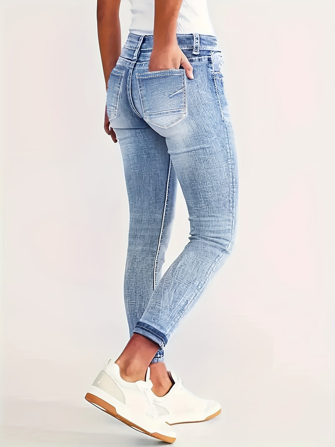 Plus Size Women's High Waist Stretchy Skinny Jeans