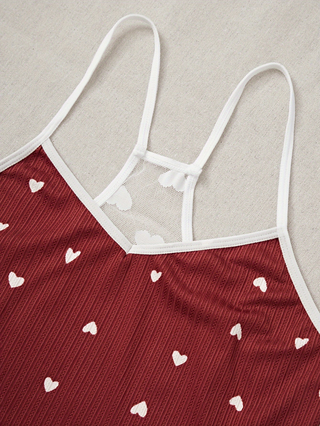 Cozy Heart Print Pajama Set for Women - LuxyXO