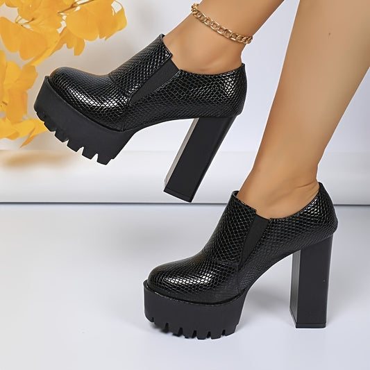 High Heeled Ankle Boots Thick Heel New Style Autumn And Winter Waterproof Platform Thin