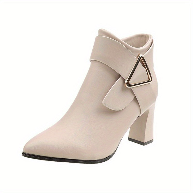 Korean Style Women's Chelsea Ankle Boots - Block Heel