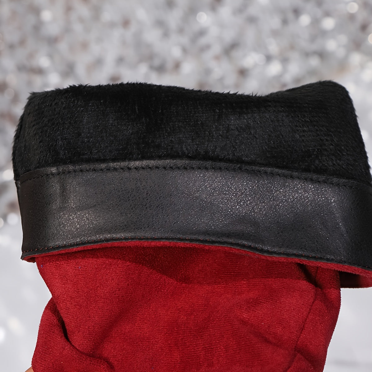 Trendy Solid Color Boots - Knee-High, Buckle Belt, Pull On, Chunky Heel, High Knee, Winter, Round Toe, Slouchy, Comfortable Boots for Women - LuxyXO