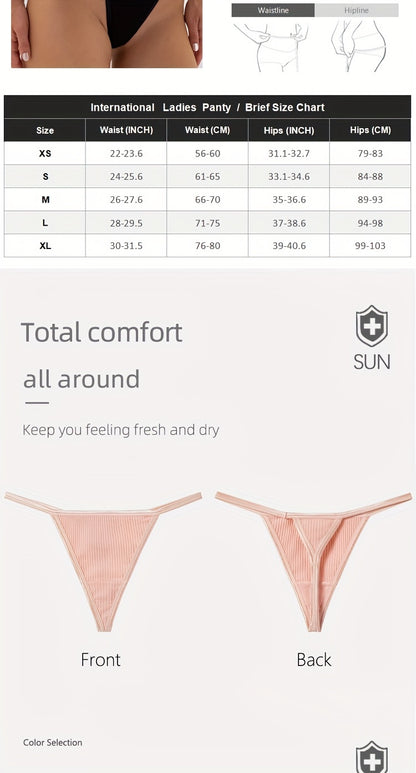 Sexy Spaghetti Strap Thongs - Ultra-Breathable 5-Pack - LuxyXO