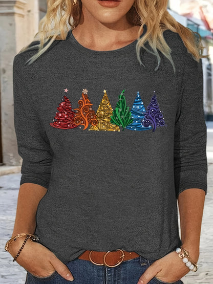 Festive Alphabet Cotton Tee - Summer Casual, Breathable, & Soft Comfort Fit for Women