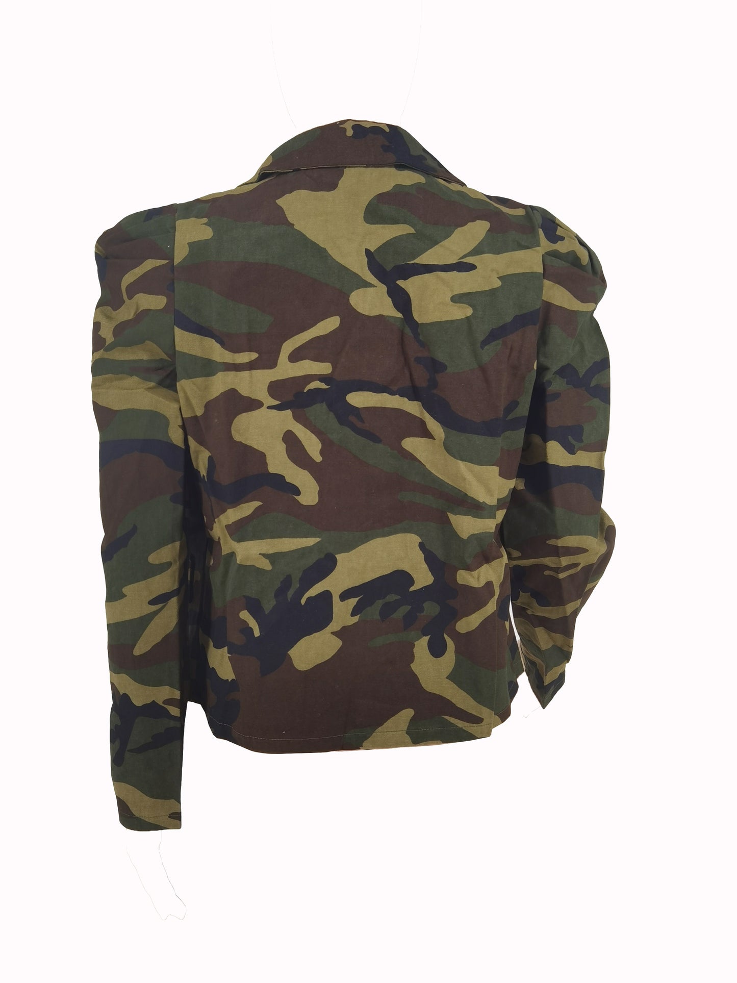 Chic Camo Print Bomber Jacket for Women