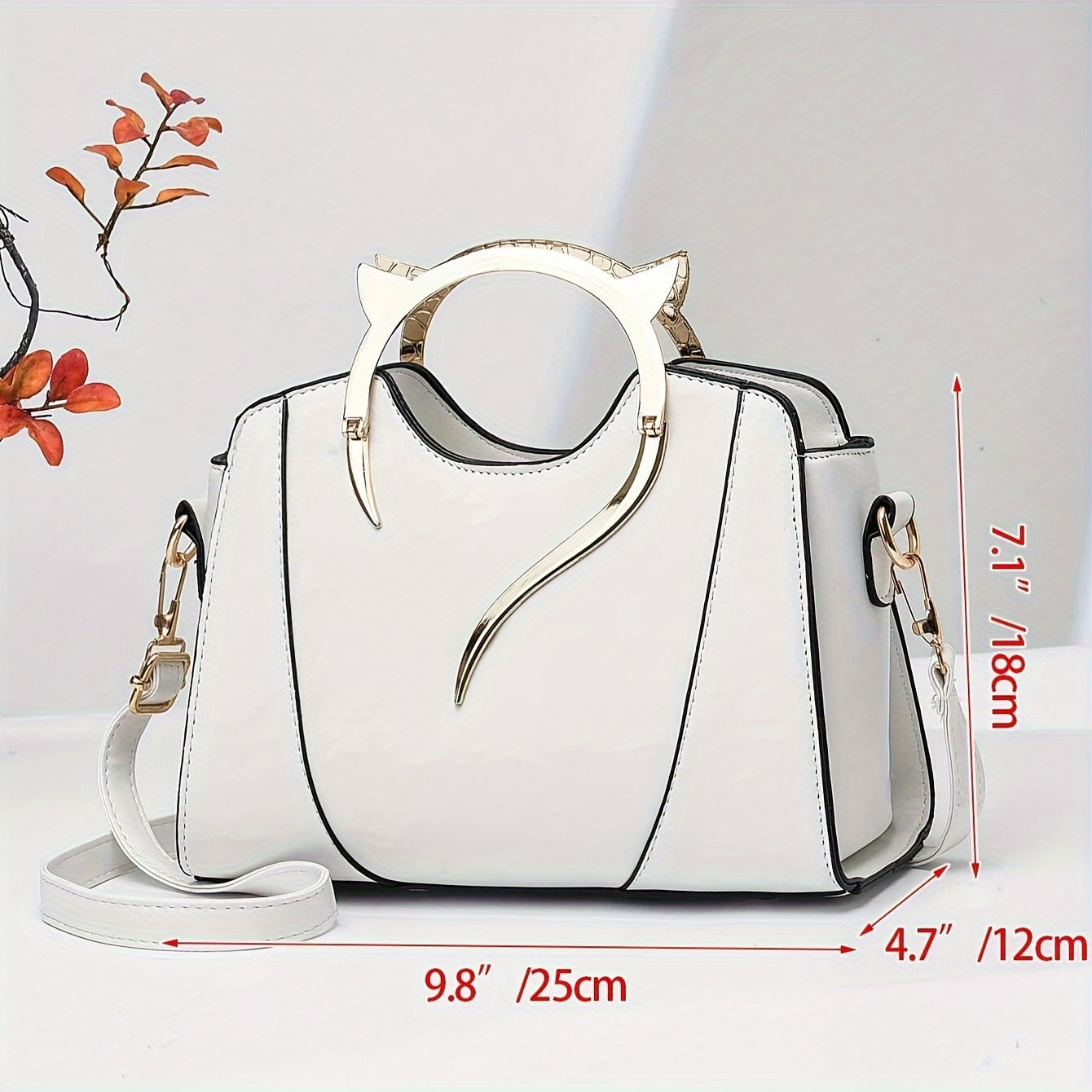 Women's Solid Color Tote Bag, Fashionable Large Capacity Multi-Layer Crossbody Purse