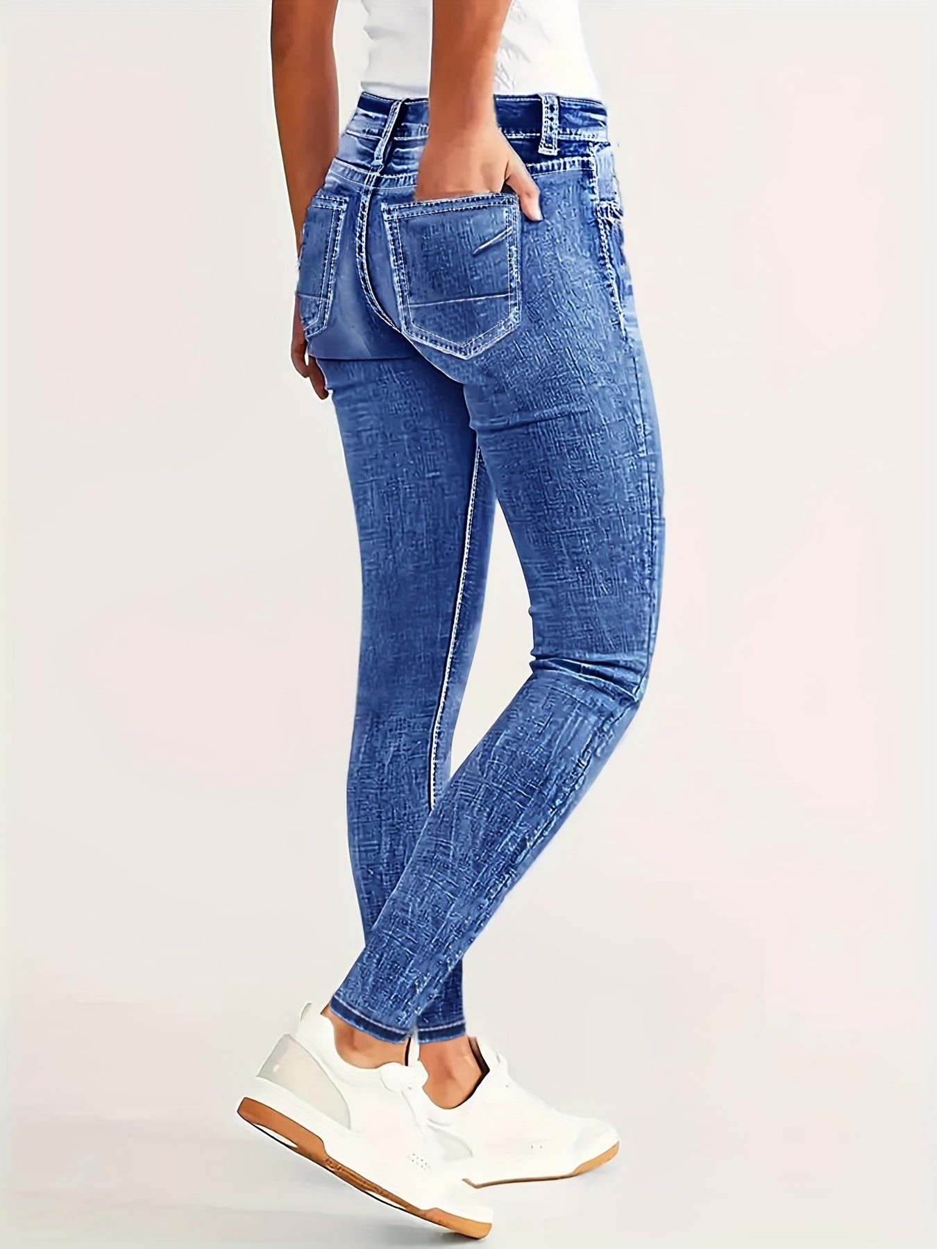 Plus Size Women's High Waist Stretchy Skinny Jeans