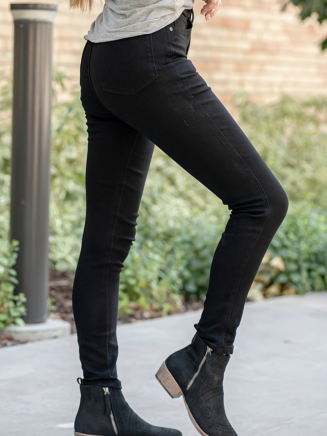 Classic Black Skinny Jeans for Women - Soft, High-Elastic, Comfortable, Perfect Fit, Versatile, and Timeless Fashion Piece for Halloween and Christmas Gift