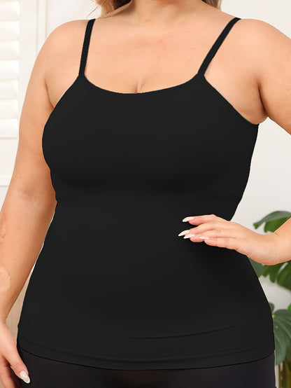 Plus Size Women's Shaping Tank Top - Sculpting, Slimming, and Posture Perfecting Camisole with Tummy Control, Back Support, and Breathable Fabric for Comfortable Everyday Wear