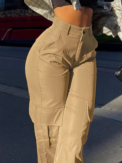 Chic Y2K-Inspired High-Waist Cargo Pants for Women