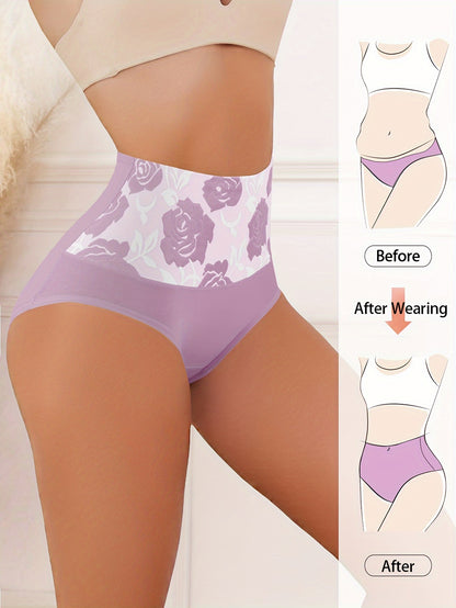 Floral High Waist Briefs - Elegant & Comfy 3pcs - LuxyXO