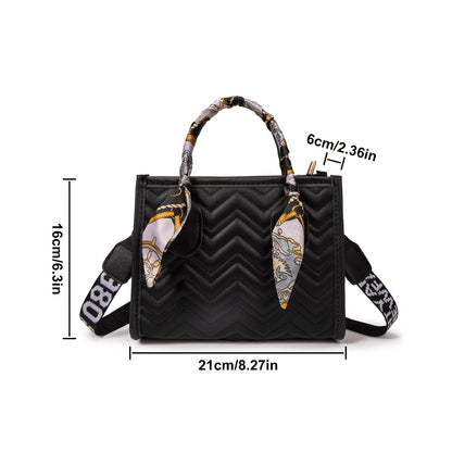 Quilted Crossbody Handbag for Women, Fashion Faux Leather Shoulder Bag