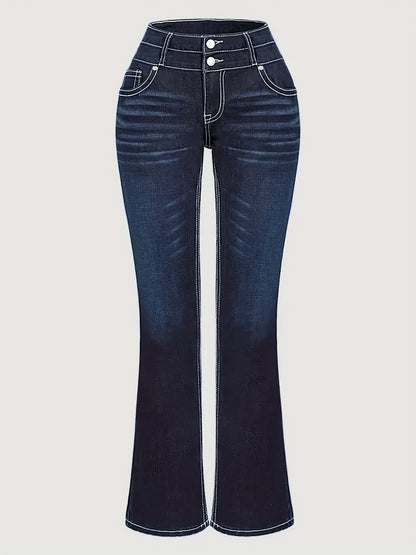 Stretchy Slim Fit Embroidered Jeans for Women - LuxyXO