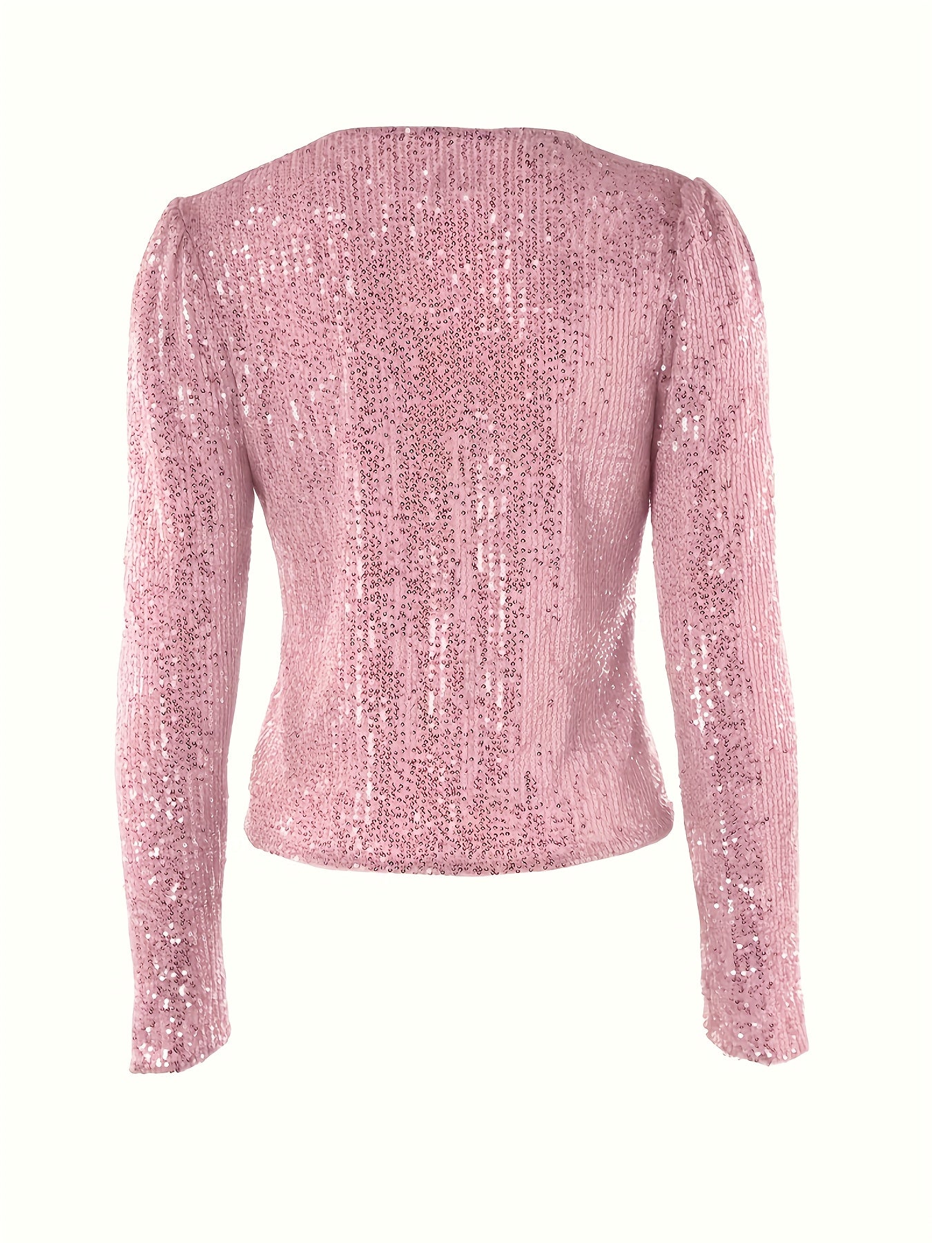 Stunning Sequined Open Front Long Sleeve Jacket