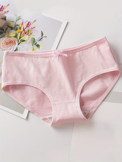 Cute Cotton Mid-Rise Brief Panties 5-Pack for Women - LuxyXO