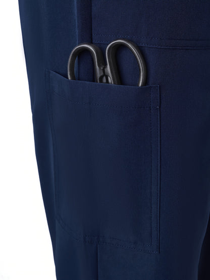 Comfortable Solid Color Drawstring Waist Scrub Pants - Functional Patched Pockets, Micro Elasticity, Machine Washable - Ideal Workwear for Doctors, Nurses, Physicians, Dentists, and Women Professionals